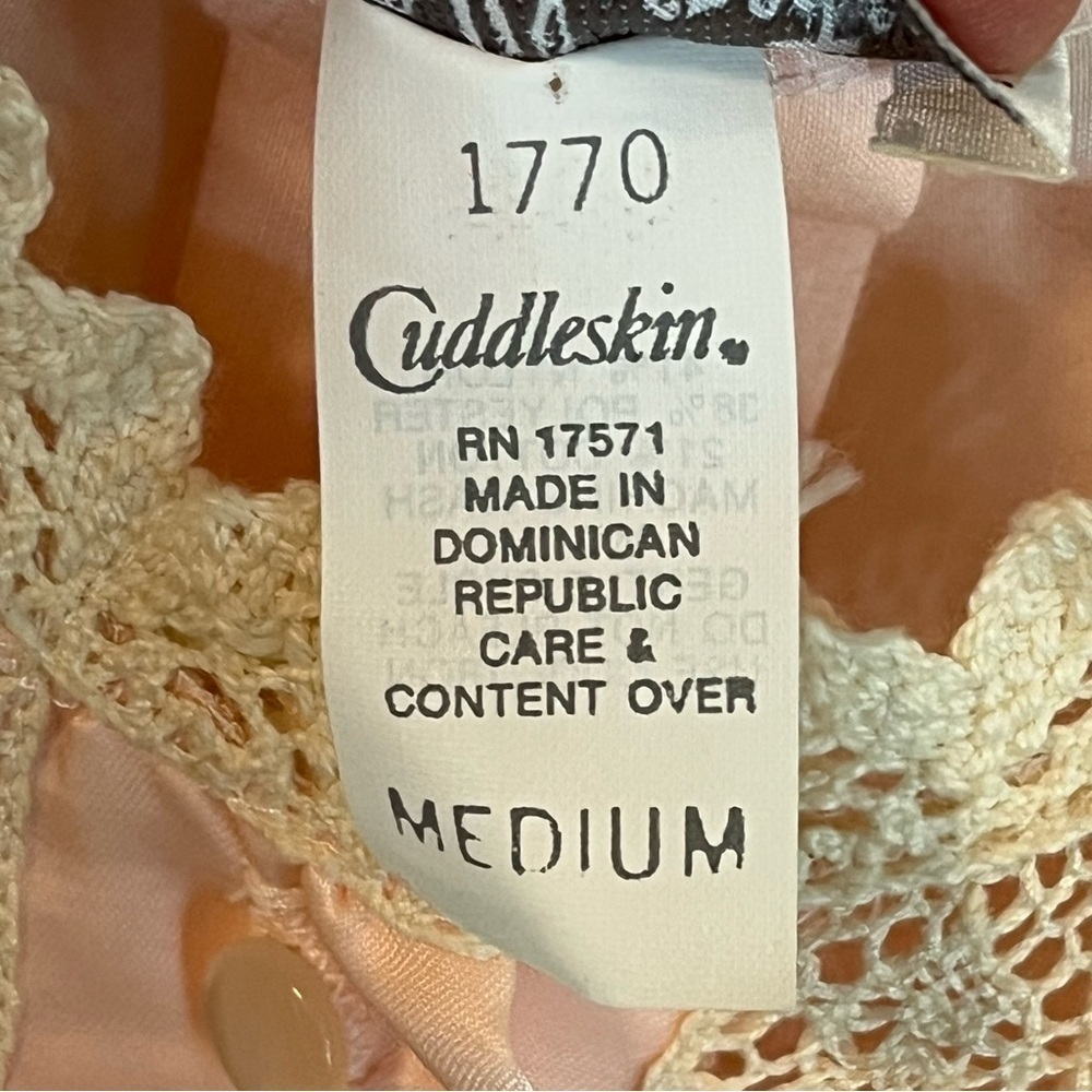 Vintage Silky Long Sleeve Nightgown M Pink Grandmacore Cottagecore Prairie Lace - Picture 7 of 11